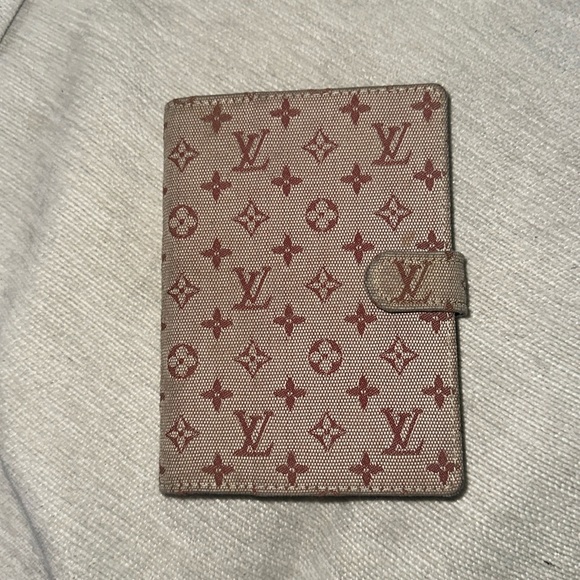 Louis Vuitton pink denim monogram agenda gold hardware - Picture 1 of 16